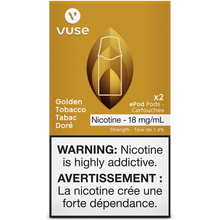 Load image into Gallery viewer, VUSE PODS - GOLDEN TOBACCO
